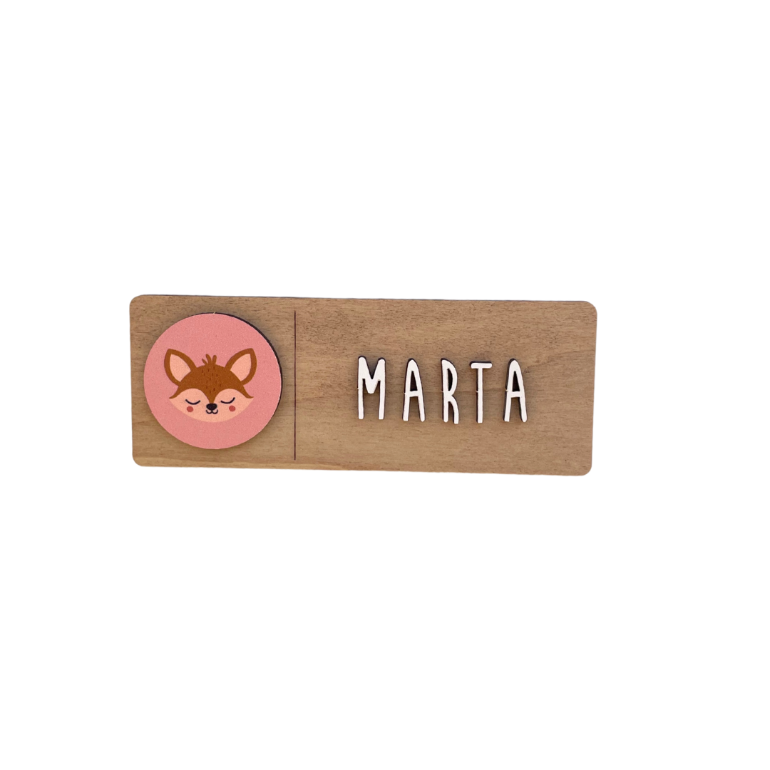 Placa decorativa madera con charms a elegir