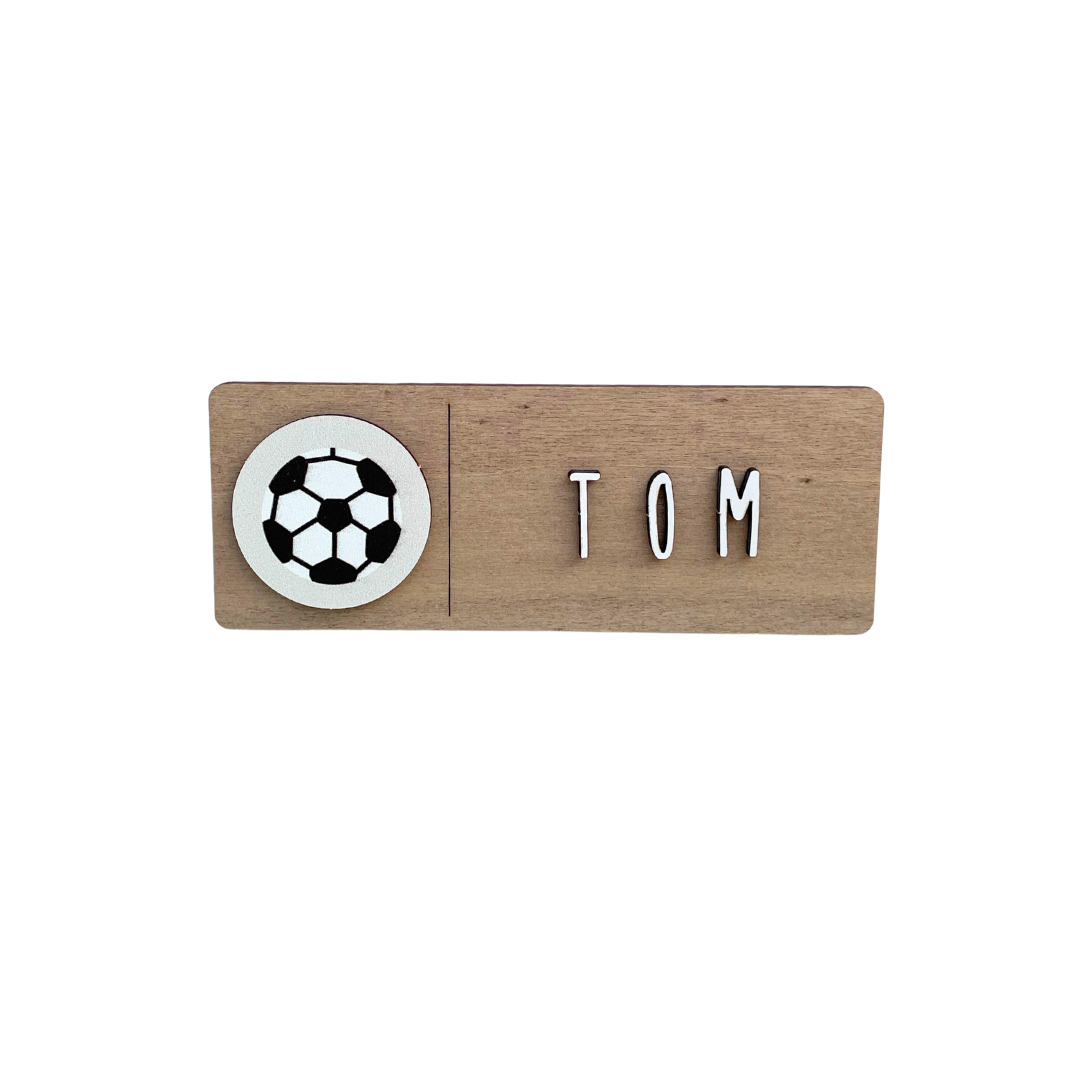 Placa decorativa madera con charms a elegir