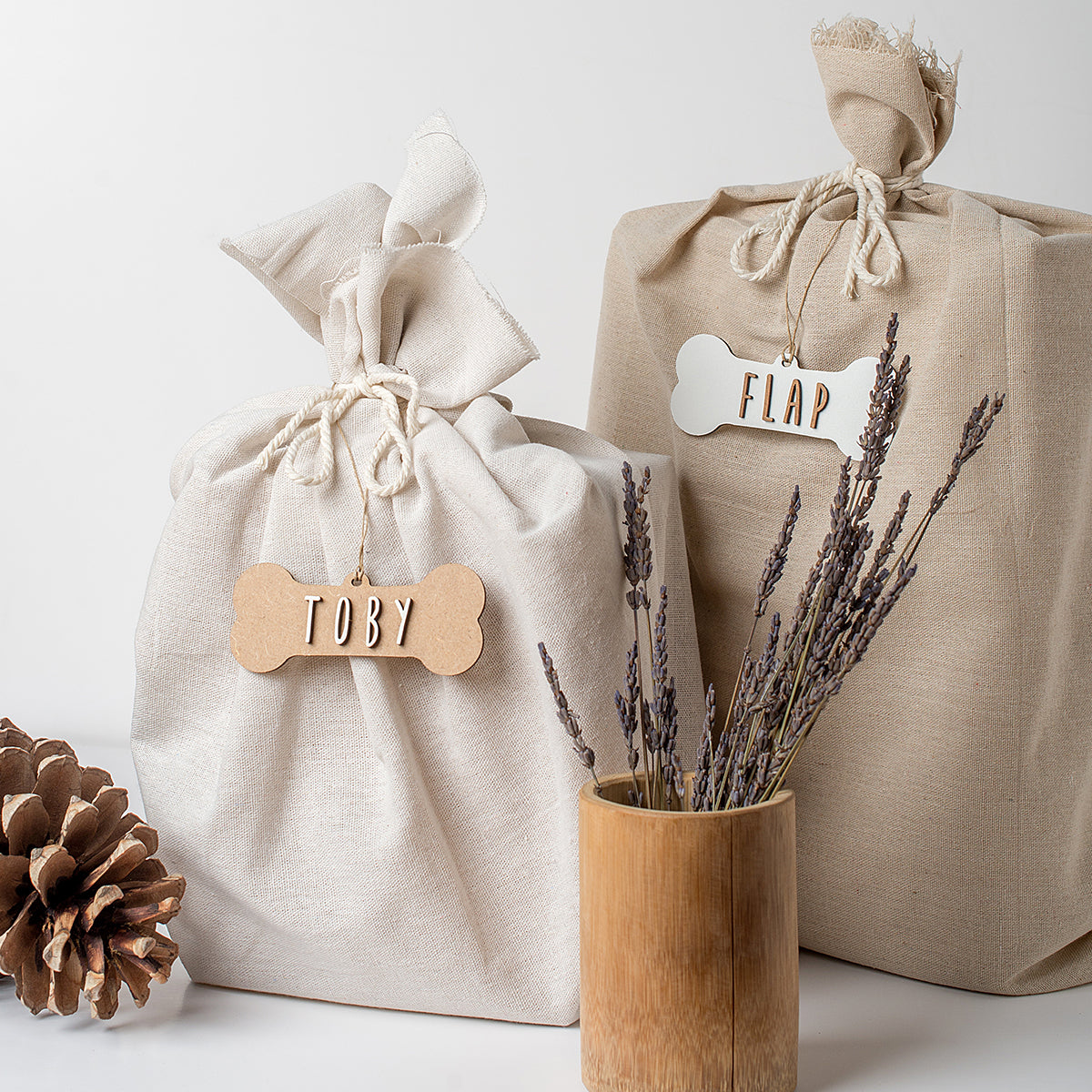 Ornement en os personnalisé blanc