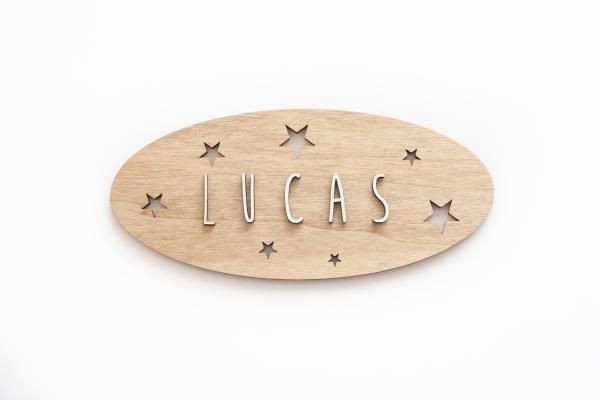 Placa adhesiva personalizada ESTRELLAS - Vintiun
