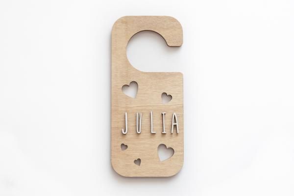 Placa Pomo Puerta personalizada CORAZONES - Vintiun