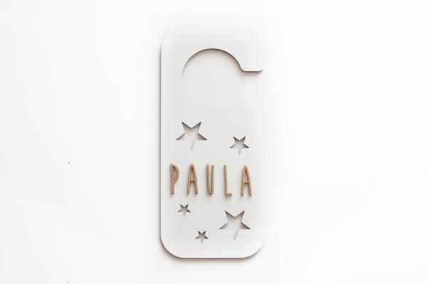 Placa Pomo Puerta Personalizada ESTRELLAS - Vintiun