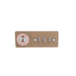 Placa decorativa madera con charms a elegir