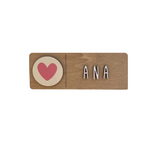 Placa decorativa madera con charms a elegir