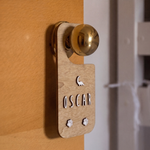 Plaque de poignée de porte personnalisée COURONNE &amp; ÉTOILES