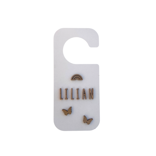 Personalized Door Knob Plate CROWN &amp; STARS