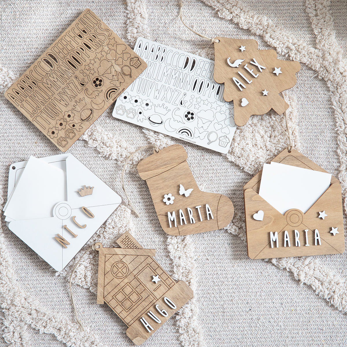 Personalized Wooden Envelope Ornament
