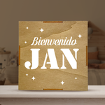 Caja de Luz Personalizada Bienvenido/a