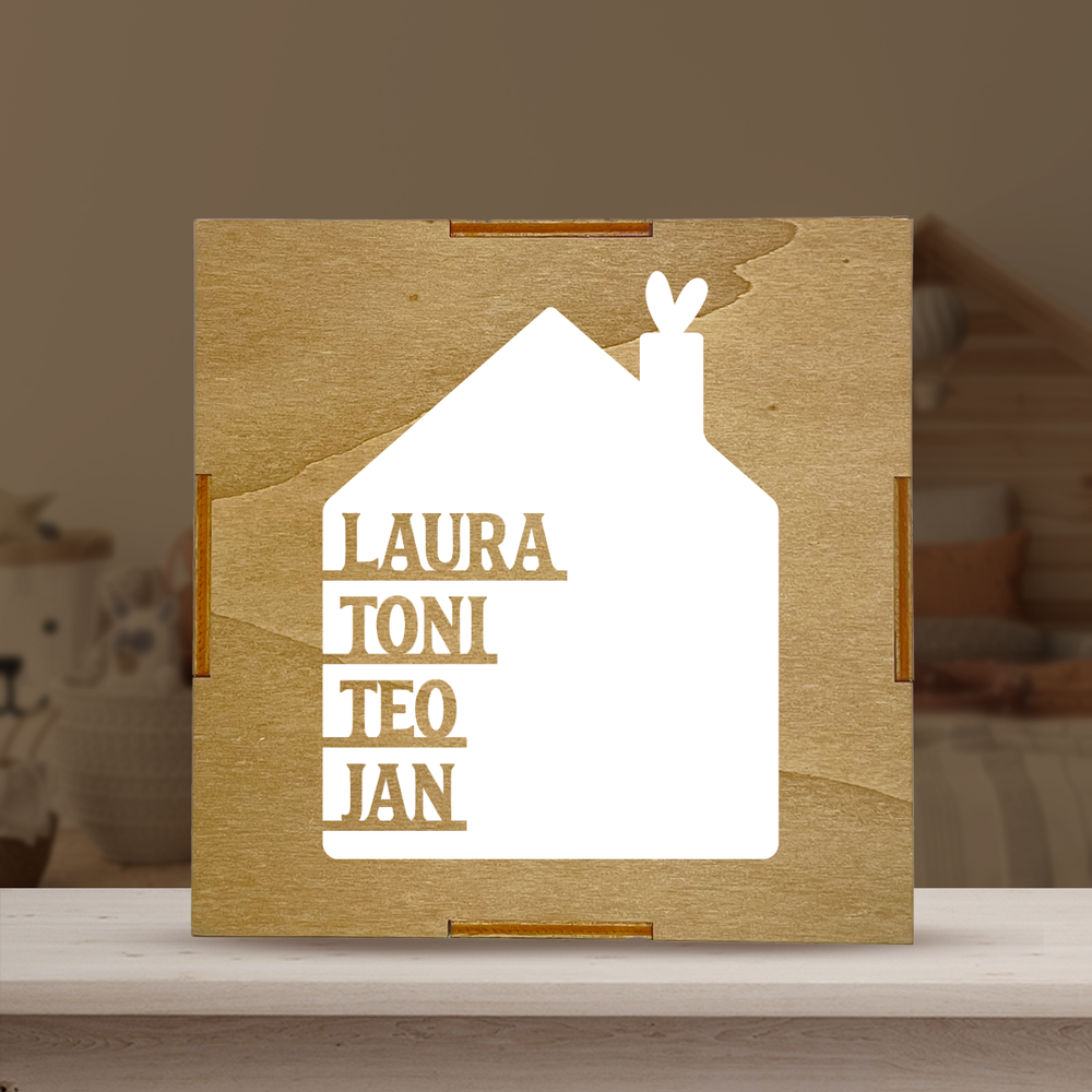 Caja de Luz Personalizada Familia