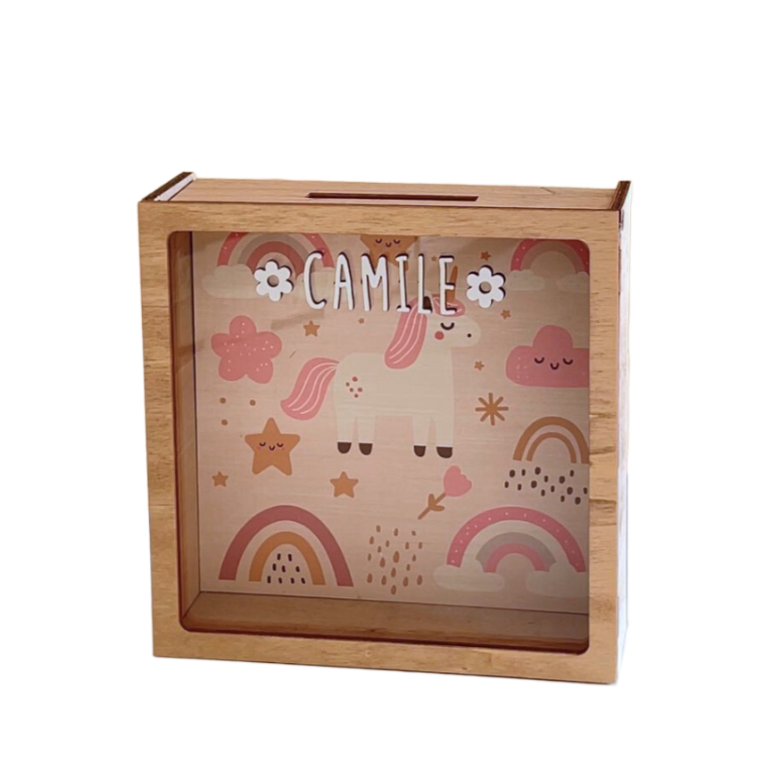 Hucha Personalizada Unicornio