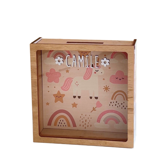 Hucha Personalizada Unicornio