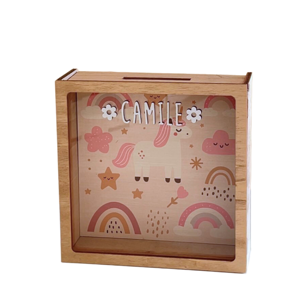 Hucha Personalizada Unicornio