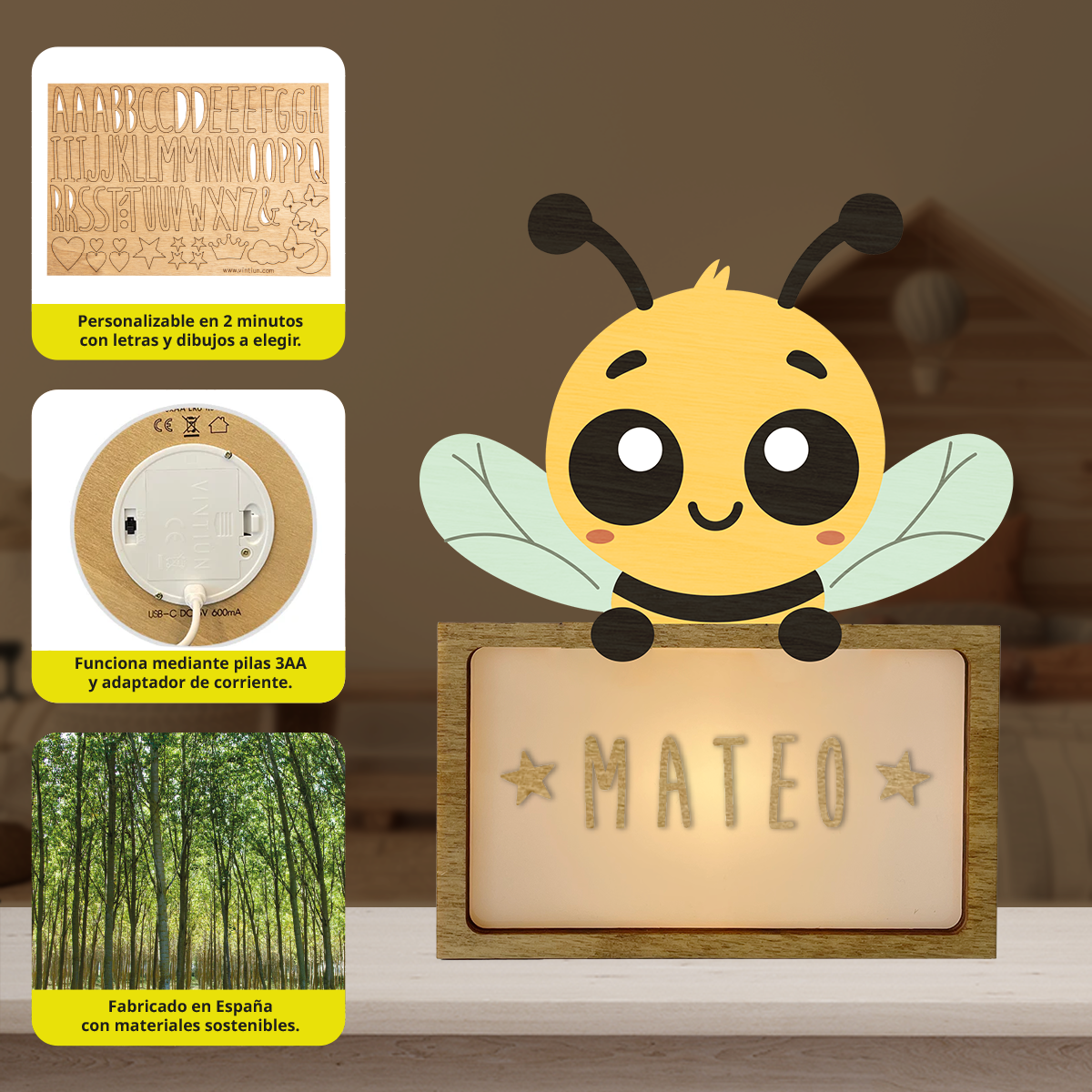 Lámpara de Sobremesa Abeja