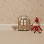 Puerta del Elfo de Madera – Decoración de Navidad Personalizable