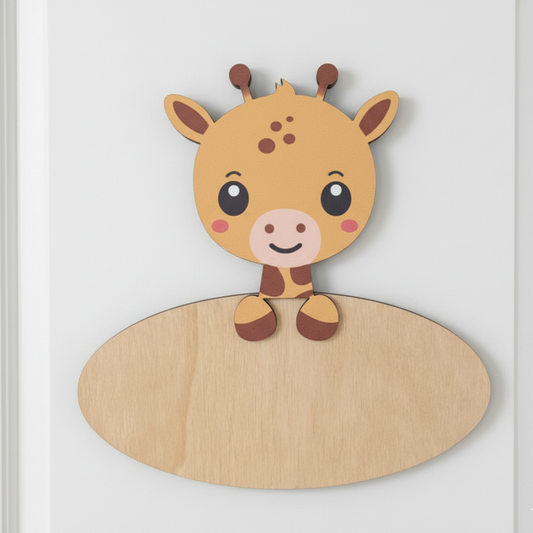 Placa Decorativa personalizada JIRAFA