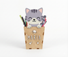 Portalápices Gato personalizado en madera
