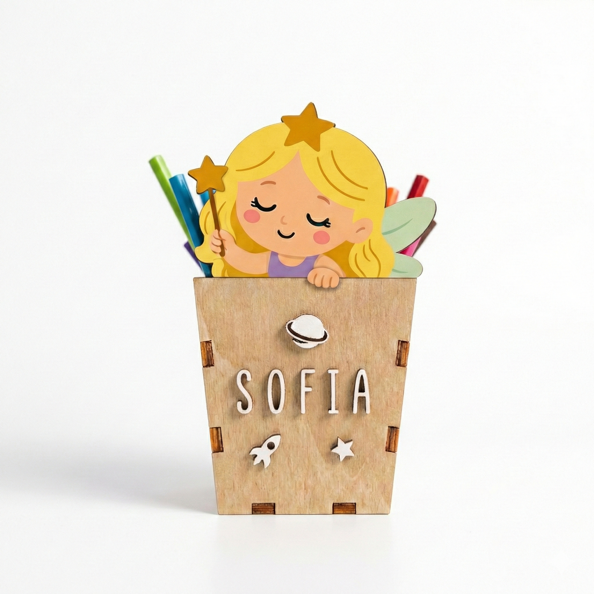 Portalápices personalizado hada