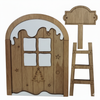Puerta del Elfo de Madera – Decoración de Navidad Personalizable