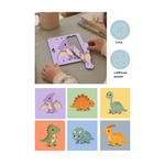 Puzzle de palitos de madera de dinosaurios para niños desde 1 año