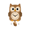 Reloj de Pared Infantil Búho Personalizable con Nombre | Madera y Péndulo