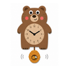 Reloj de Pared Infantil Oso Personalizable con Nombre | Madera y Péndulo