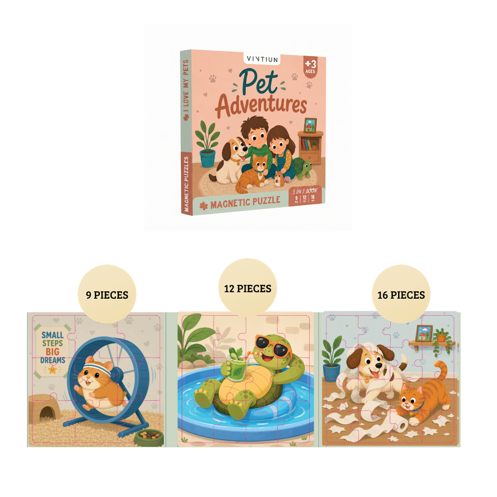 Puzzle de imanes mascotas