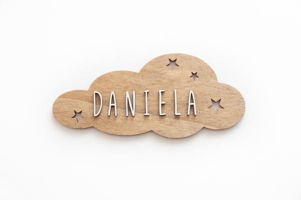 Placa adhesiva personalizada NUBE - Vintiun