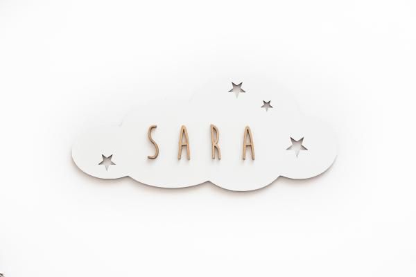 Placa adhesiva personalizada NUBE - Vintiun