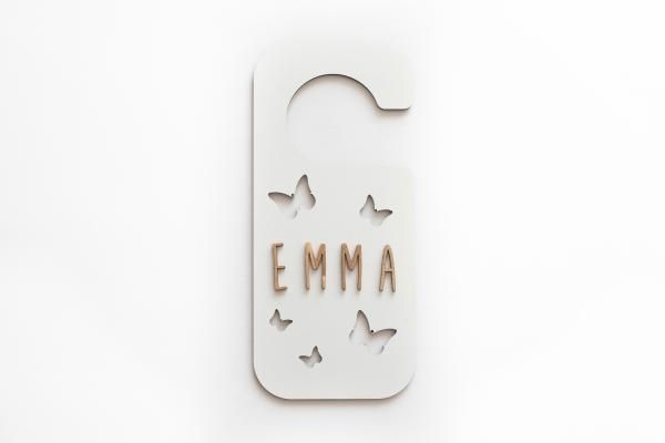 Placa Pomo Puerta Personalizada MARIPOSAS - Vintiun