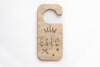 Plaque de poignée de porte personnalisée COURONNE &amp; ÉTOILES