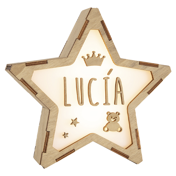 Lámparas Estrella Personalizada Corona / Osito / Estrellas - Vintiun