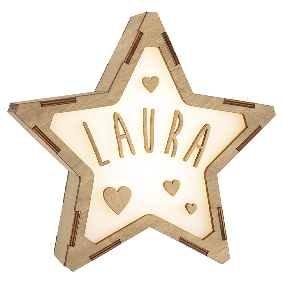 Lámparas Estrella Personalizada Corazones - Vintiun