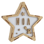 Lámparas Estrella Personalizada Osito / Globo / Estrellas - Vintiun