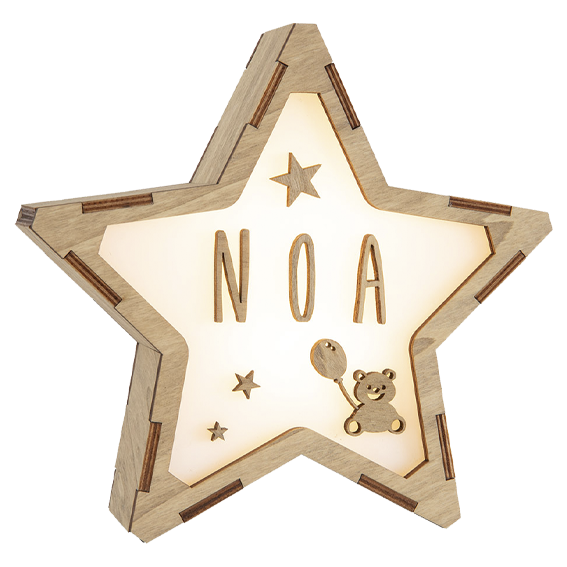 Lámparas Estrella Personalizada Osito / Globo / Estrellas - Vintiun