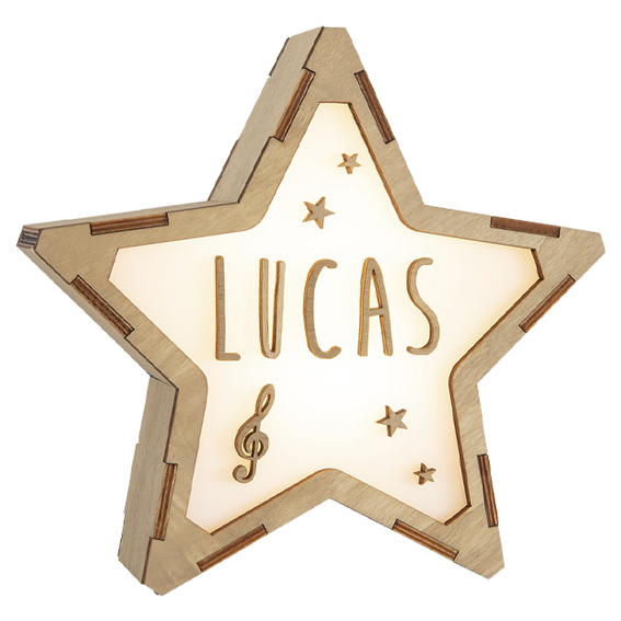 Lámparas Estrella Personalizada Música - Vintiun