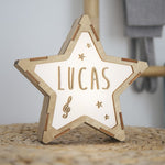 Lámparas Estrella Personalizada Música - Vintiun