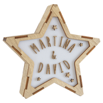 Lámparas Estrella Personalizada Dos nombres & Estrellas - Vintiun