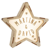 Lámpara Estrella Personalizada Dos nombres & Estrellas