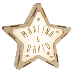 Lámparas Estrella Personalizada Dos nombres & Estrellas - Vintiun