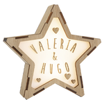 Lámparas Estrella Personalizada Dos nombres & Corazones - Vintiun