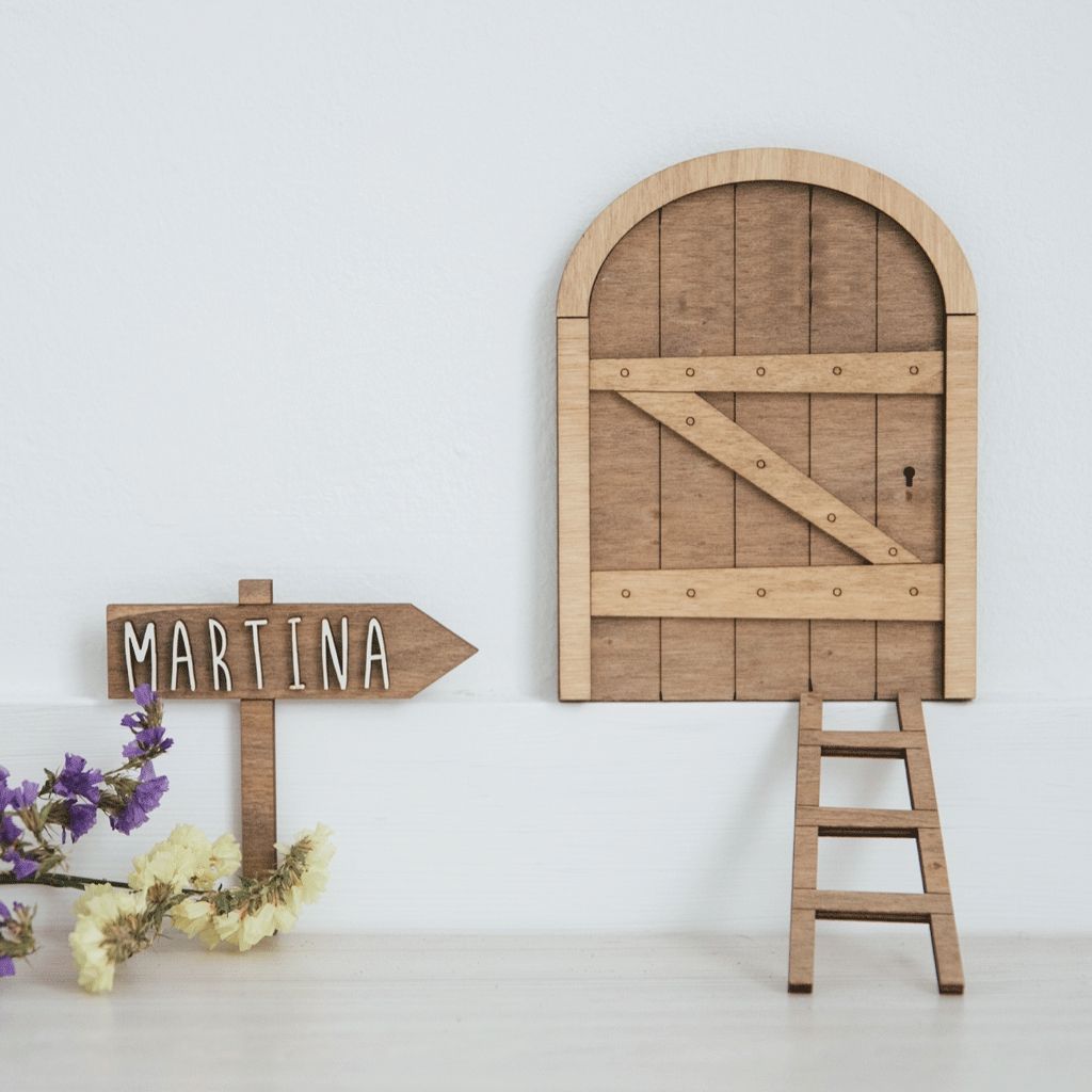 Puerta Ratoncito Pérez personalizada de madera - Vintiun